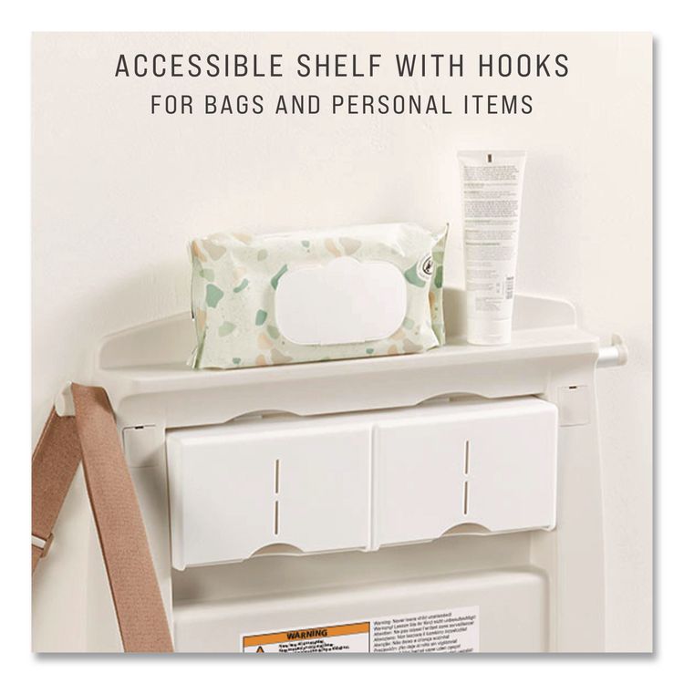 Baby Changing Station Vertical, 34.1 x 23, Light Platinum