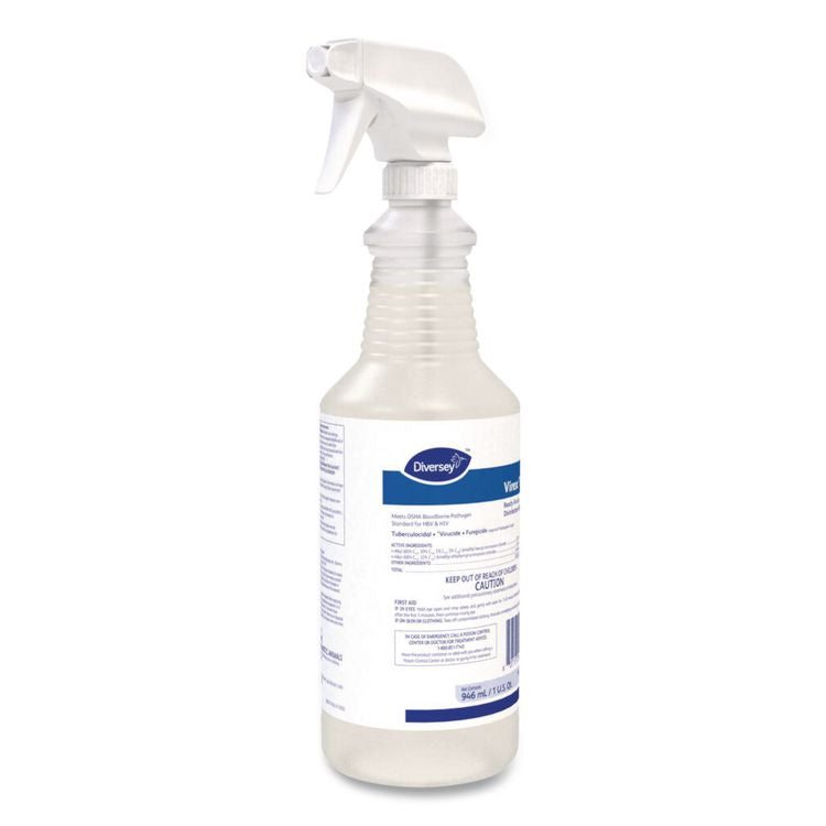 Virex TB Disinfectant Cleaner, Lemon Scent, Liquid, 32 oz Bottle, 12/Carton