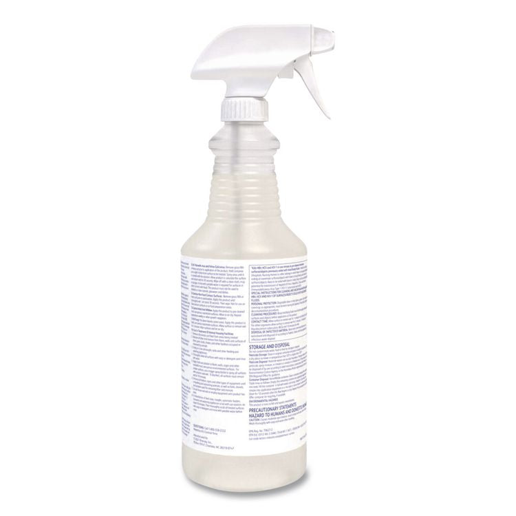 Virex TB Disinfectant Cleaner, Lemon Scent, Liquid, 32 oz Bottle, 12/Carton