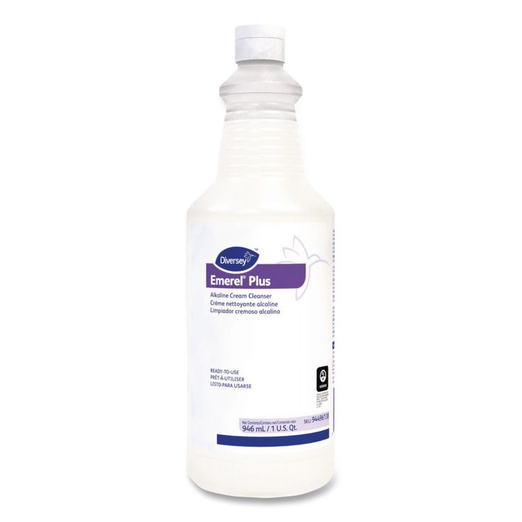 Emerel Plus Cream Cleanser, 32 oz Squeeze Bottle, 12/Carton