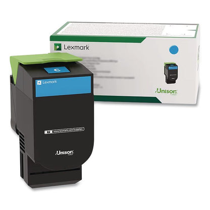 70C1HC0 Return Program High-Yield Toner, 3,000 Page-Yield, Cyan