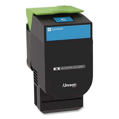 70C1XC0 Return Program Extra High-Yield Toner, 4,000 Page-Yield, Cyan