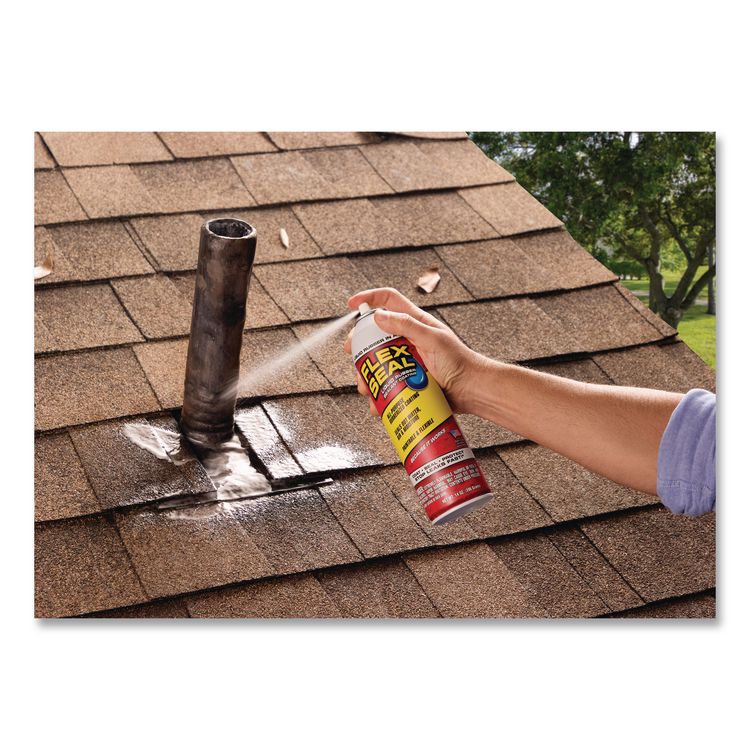 Flex Seal Liquid Rubber Sealant Coating Aerosol, 2 oz Aerosol Can, Dries Clear, 12/Carton