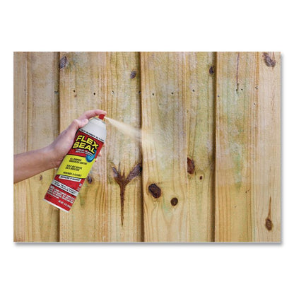 Flex Seal Liquid Rubber Sealant Coating Aerosol, 2 oz Aerosol Can, Dries Clear, 12/Carton