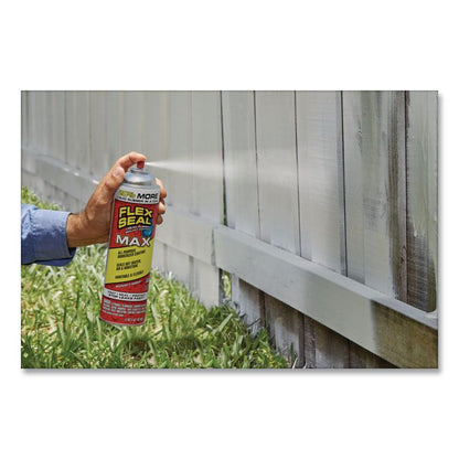 Flex Seal Liquid Rubber Sealant Coating MAX Aerosol, 17 oz Aerosol Can, Dries White, 4/Carton
