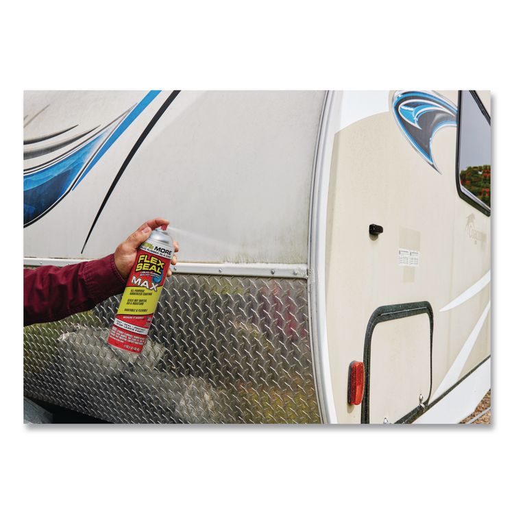 Flex Seal Liquid Rubber Sealant Coating MAX Aerosol, 17 oz Aerosol Can, Dries White, 4/Carton