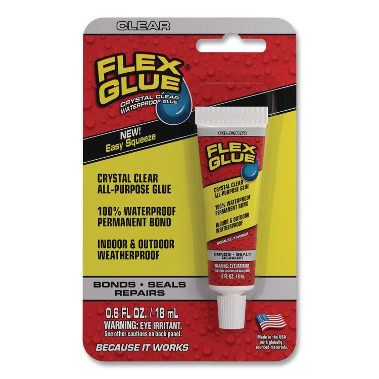 Crystal Clear All-Purpose Glue, 0.6 oz, Dries Clear, 8/Carton