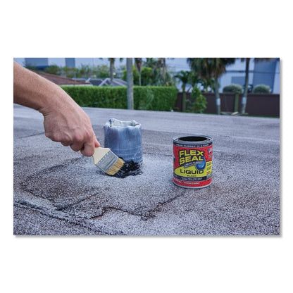 Flex Seal Liquid Rubber Sealant Coating Liquid, 16 oz Can, Dries Black, 6/Carton