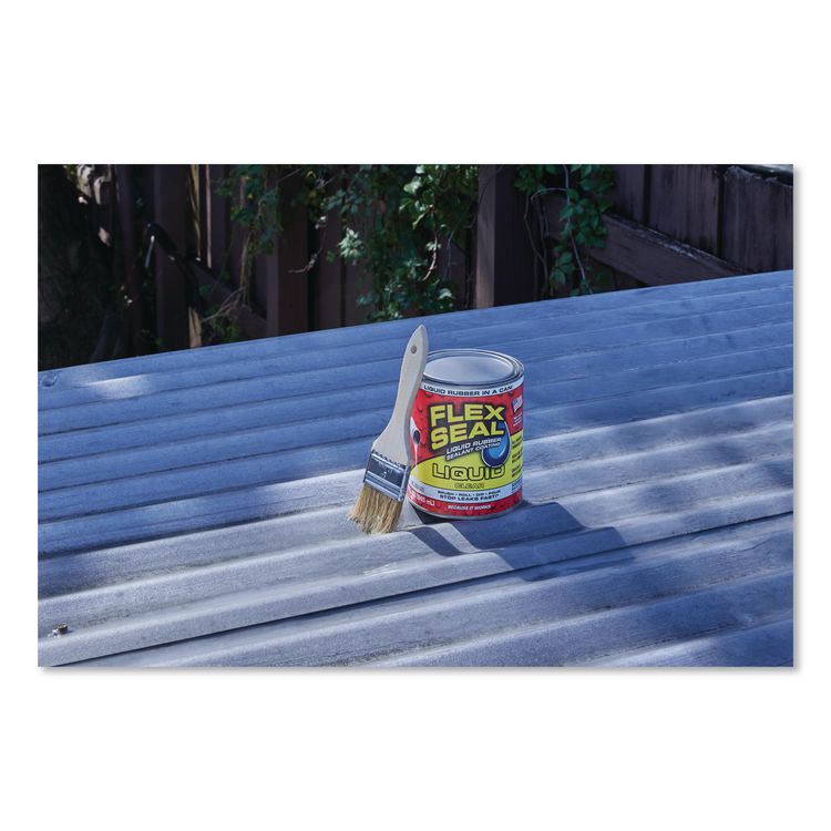Flex Seal Liquid Rubber Sealant Coating Liquid, 32 oz Can, Dries Clear, 6/Carton