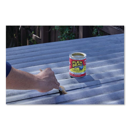 Flex Seal Liquid Rubber Sealant Coating Liquid, 16 oz Can, Dries Clear, 6/Carton