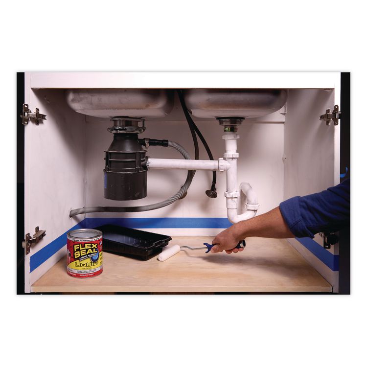 Flex Seal Liquid Rubber Sealant Coating Liquid, 32 oz Can, Dries Clear, 6/Carton
