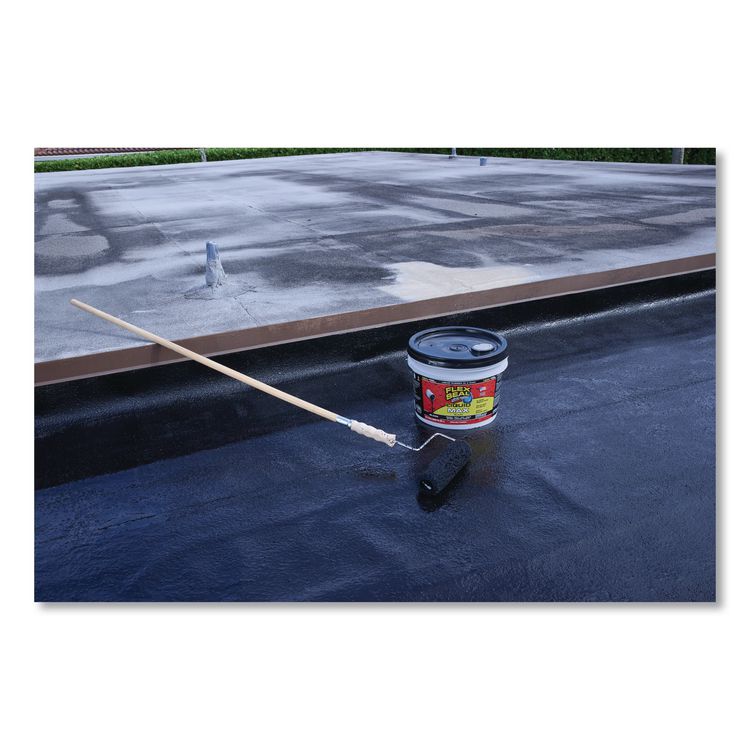 Flex Seal Liquid Rubber Sealant Coating Liquid Max, 2.5 gal Bucket, Dries Black