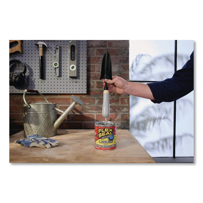 Flex Seal Liquid Rubber Sealant Coating Liquid, 32 oz Can, Dries Gray, 6/Carton