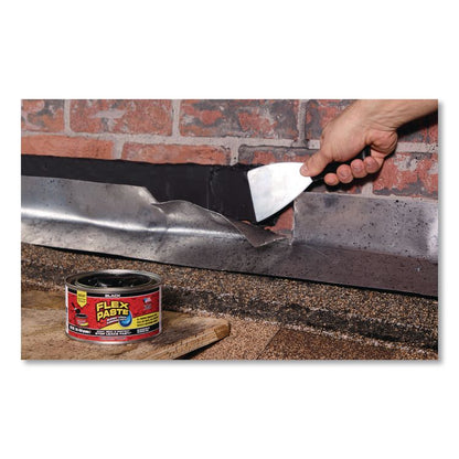 Flex Paste Super Thick Rubberized Paste, 1 lb Can, Dries Black, 4/Carton