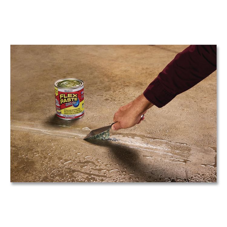 Flex Paste Super Thick Rubberized Paste, 26 oz Can, Dries Clear, 4/Carton