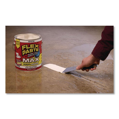 Flex Paste Super Thick Rubberized Paste Max, 12 lb Can, Dries White, 2/Carton