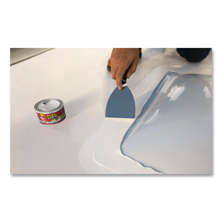 Flex Paste Super Thick Rubberized Paste, 1 lb Can, Dries White, 4/Carton