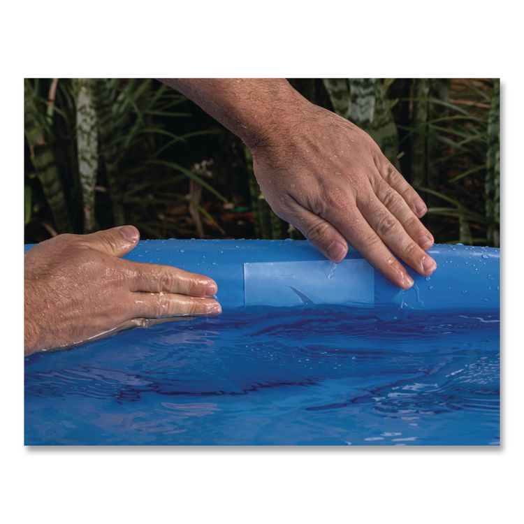 Pool Patch and Repair Kit, Flex Glue Mini Clear 0.6 oz Tube and (2) Flex Tape Mini Clear Patches 3" x 4", 12/Carton