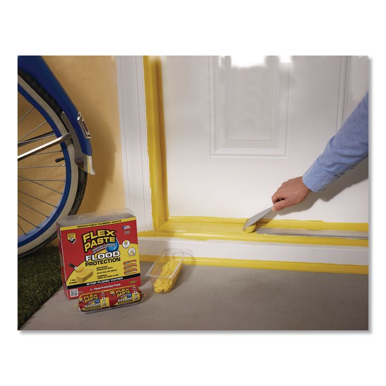 Flex Paste Flood Protection Paste, (6) 8.7 oz Sleeves with Tray/Pack, Dries Yellow, 2 Packs/Carton