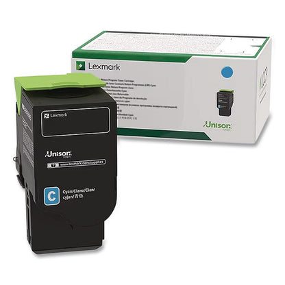 74C1SC0 Return Program Unison Toner, 7,000 Page-Yield, Cyan
