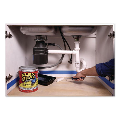 Flex Seal Liquid Rubber Sealant Coating Liquid, 1 gal Can, Dries Clear, 2/Carton