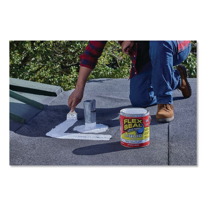 Flex Seal Liquid Rubber Sealant Coating Liquid, 1 gal Can, Dries White, 2/Carton