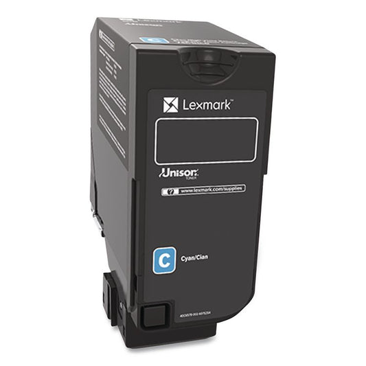 74C00CG Return Program Toner, 3,000 Page-Yield, Cyan