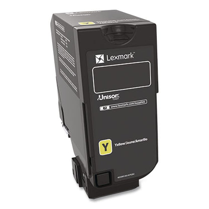 74C00YG Return Program Toner, 3,000 Page-Yield, Yellow