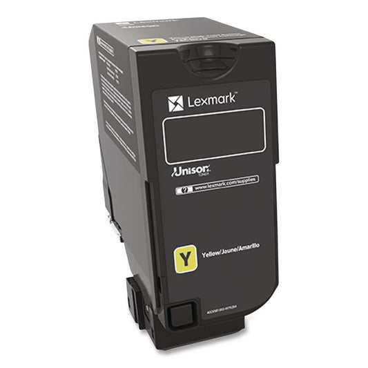 74C00YG Return Program Toner, 3,000 Page-Yield, Yellow