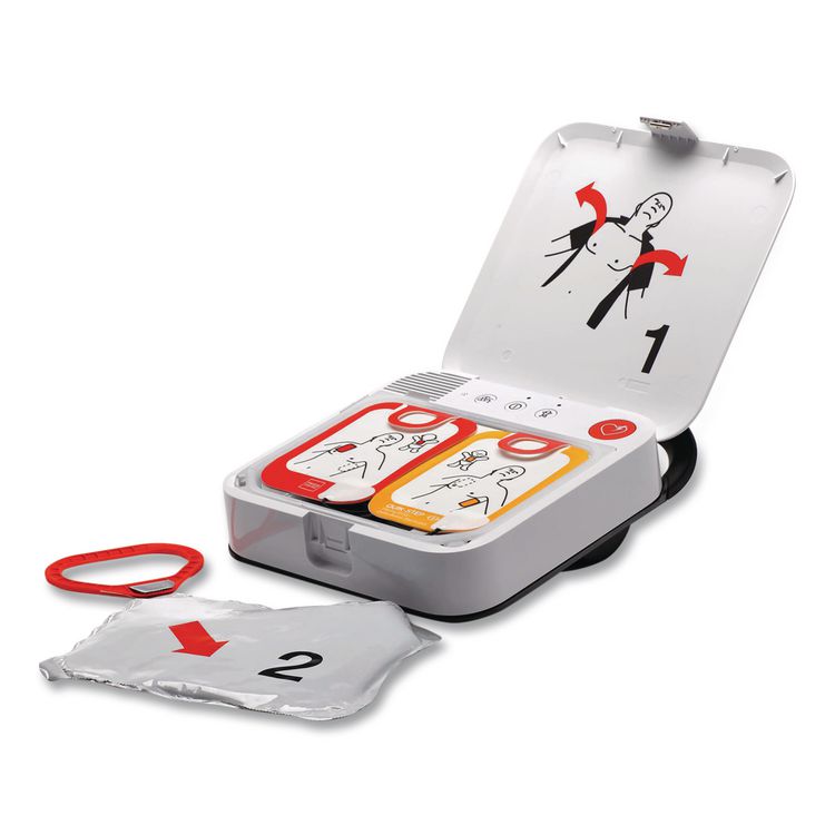 LIFEPAK CR2 Fully-Automatic, USB, English Handle, Alarmed Cabinet