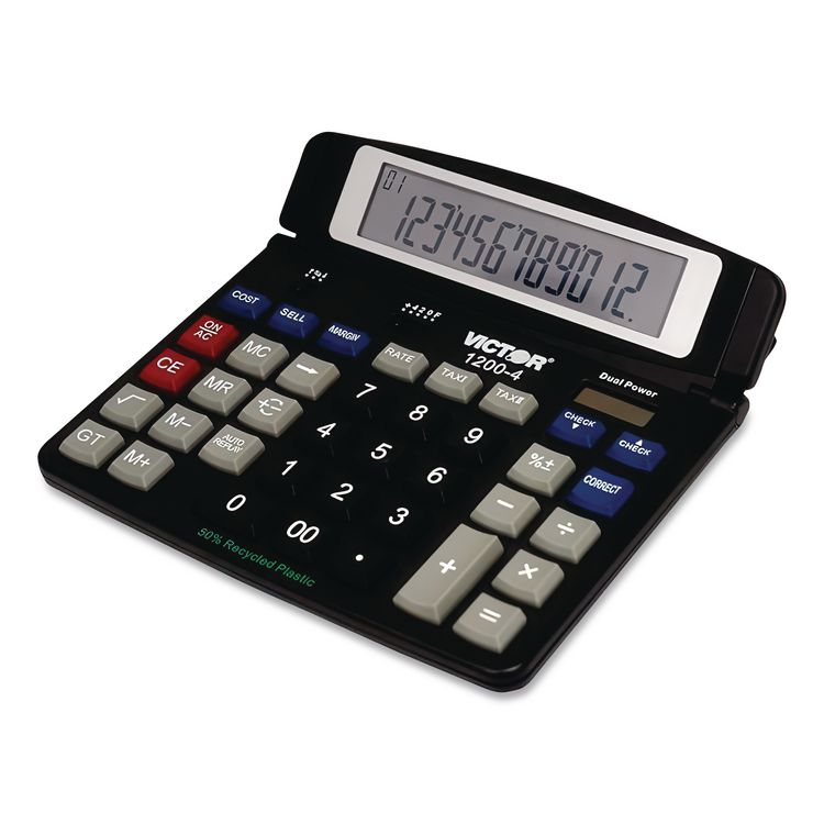 1200-4 Business Desktop Calculator, 12-Digit LCD