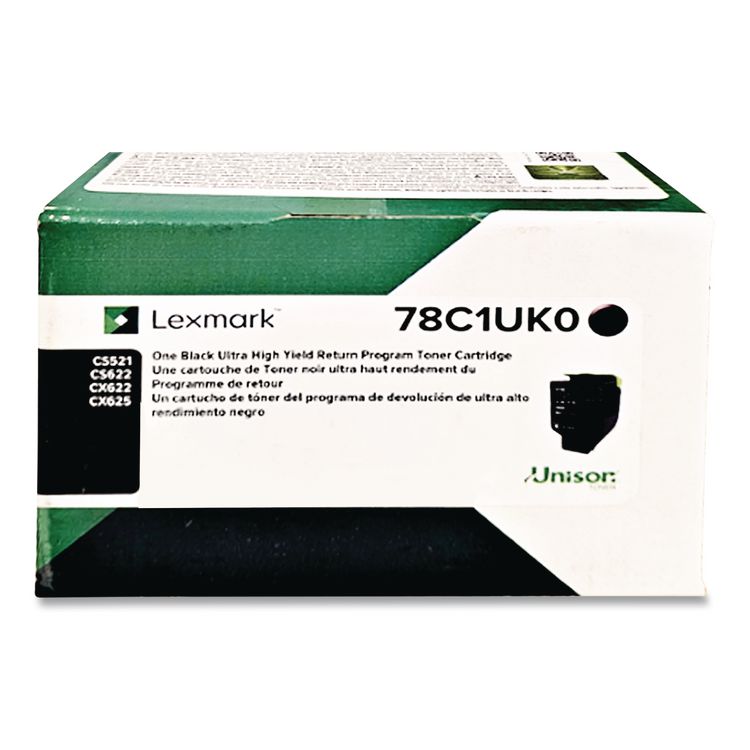 78C1UK0 Return Program Toner, 10,500 Page-Yield, Black