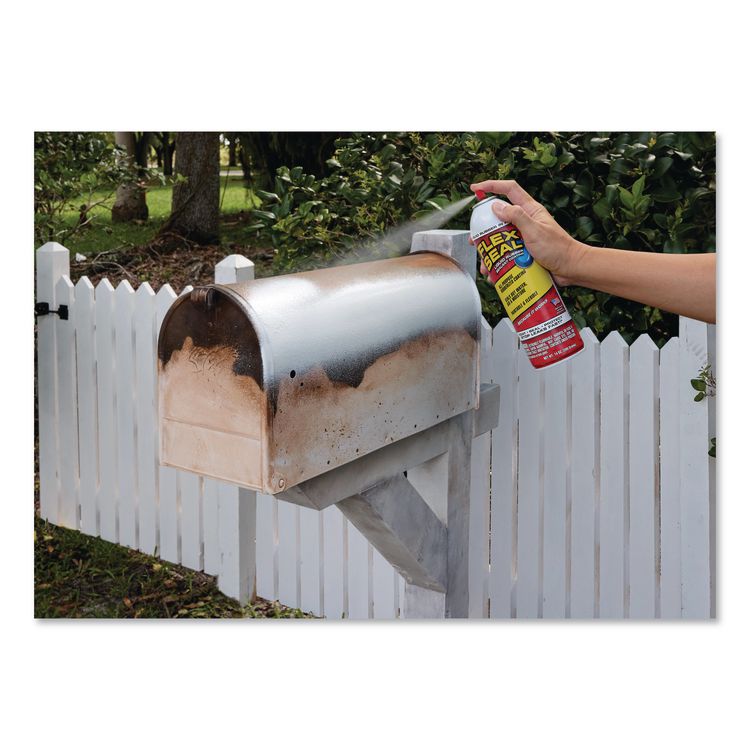 Flex Seal Liquid Rubber Sealant Coating Aerosol, 2 oz Aerosol Can, Dries White, 12/Carton