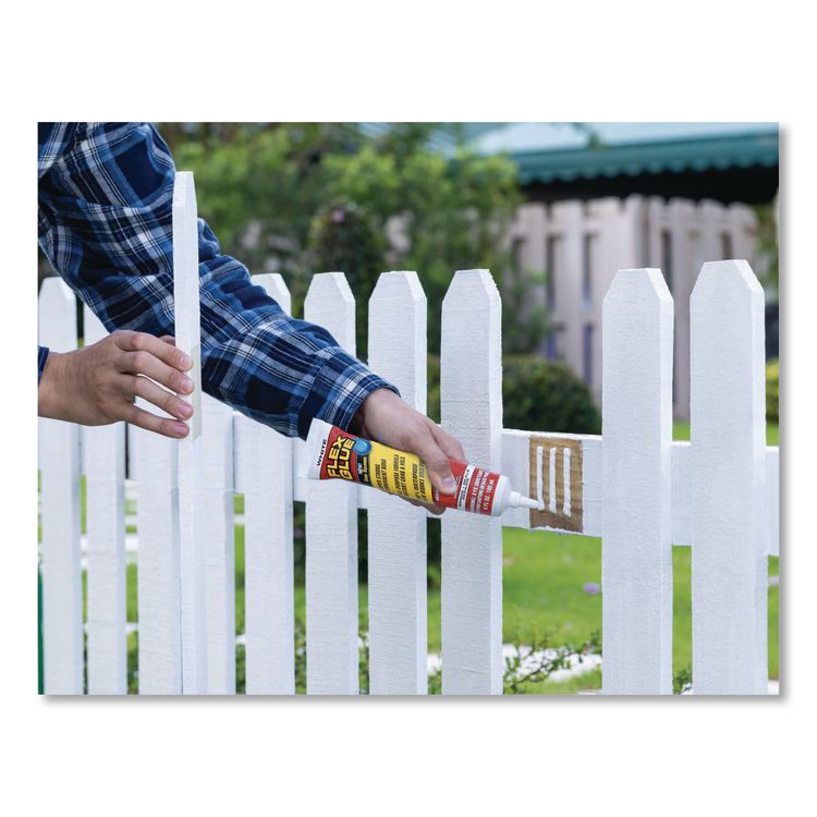 Flex Glue Super Strong Waterproof Glue, 0.75 oz, Dries White, 24/Carton