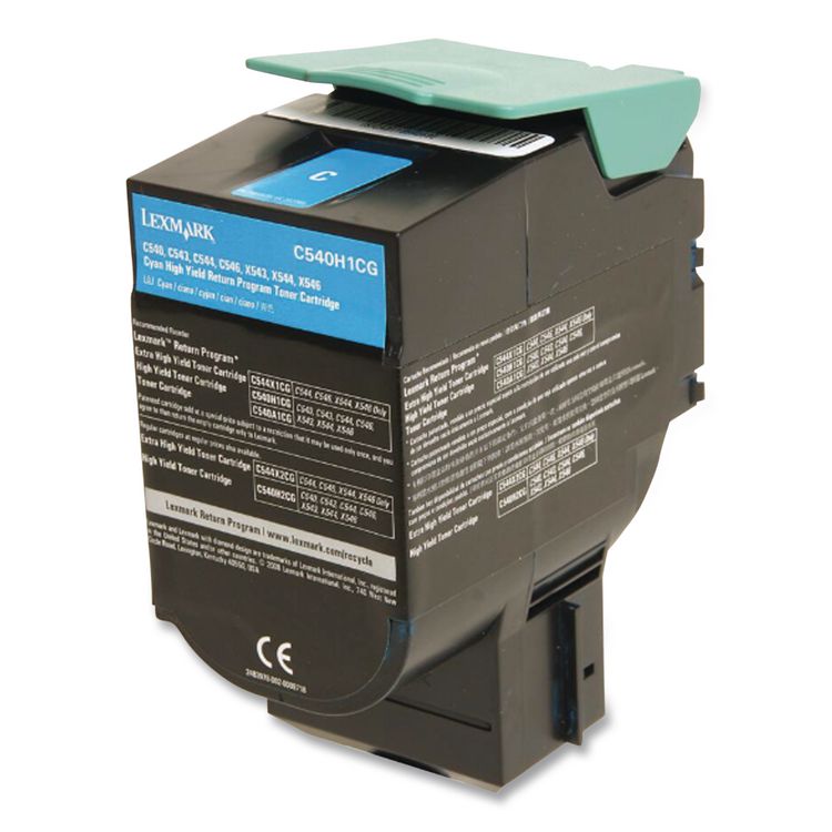 C540H1CG Return Program High-Yield Toner, 2,000 Page-Yield, Cyan