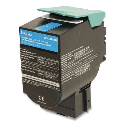 C540H1CG Return Program High-Yield Toner, 2,000 Page-Yield, Cyan