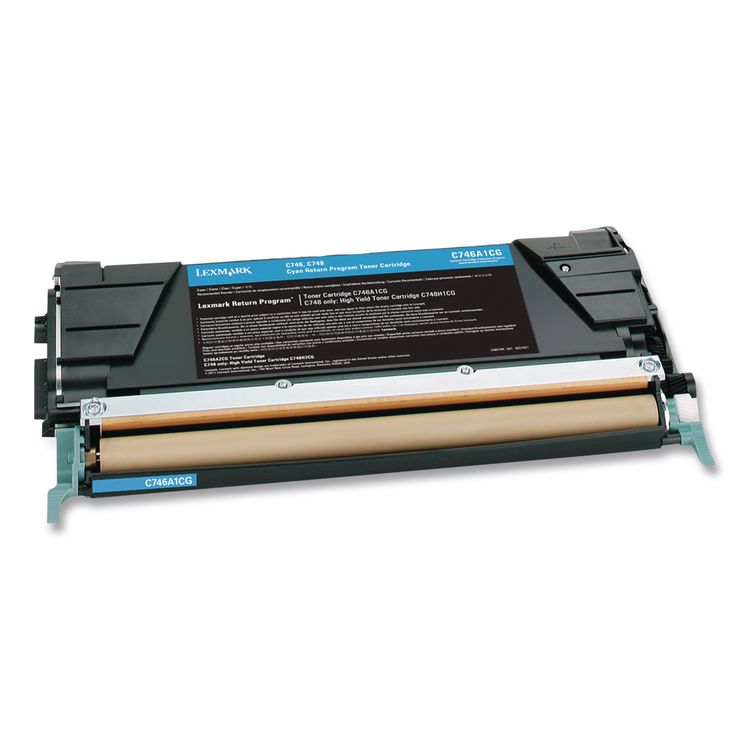 C746A1CG Return Program Toner, 7,000 Page-Yield, Cyan