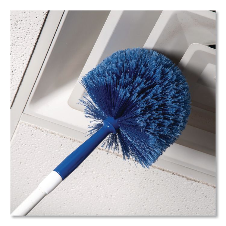 Flo-Pac Round Duster with Soft Flagged PVC Bristles, 7", Blue, Dozen