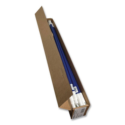 Metal Telescopic Handle, 1" x 34", Blue, 12/Carton