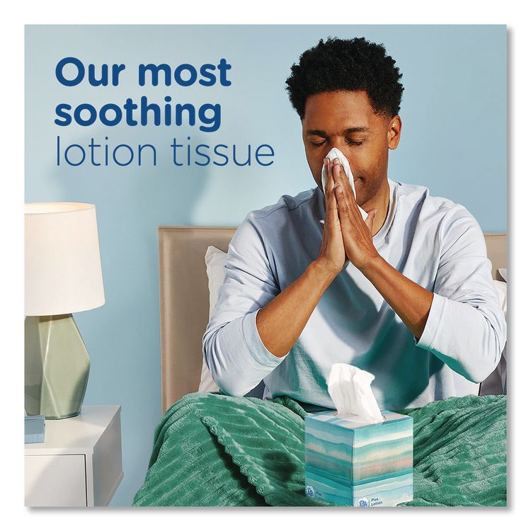 Plus Lotion Facial Tissue, 2-Ply, White, 56 Sheets/Box, 24 Boxes/Carton