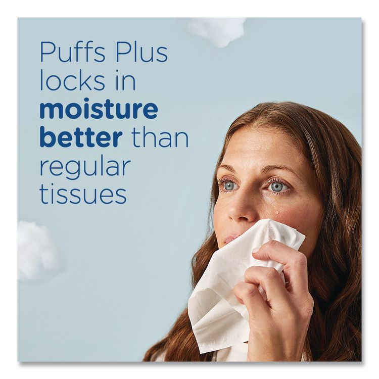 Plus Lotion Facial Tissue, 2-Ply, White, 124 Sheets/Box, 6 Boxes/Pack, 4 Packs/Carton