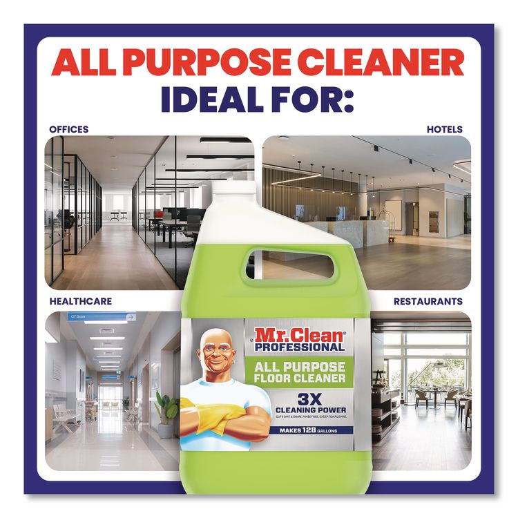 All Purpose Floor Cleaner, Lemon Scent, 1 gal Bottle, 3/Carton