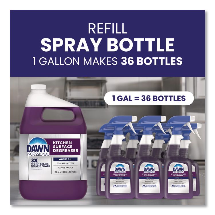 Kitchen Surface Degreaser, 32 oz Spray Bottle, 6/Carton