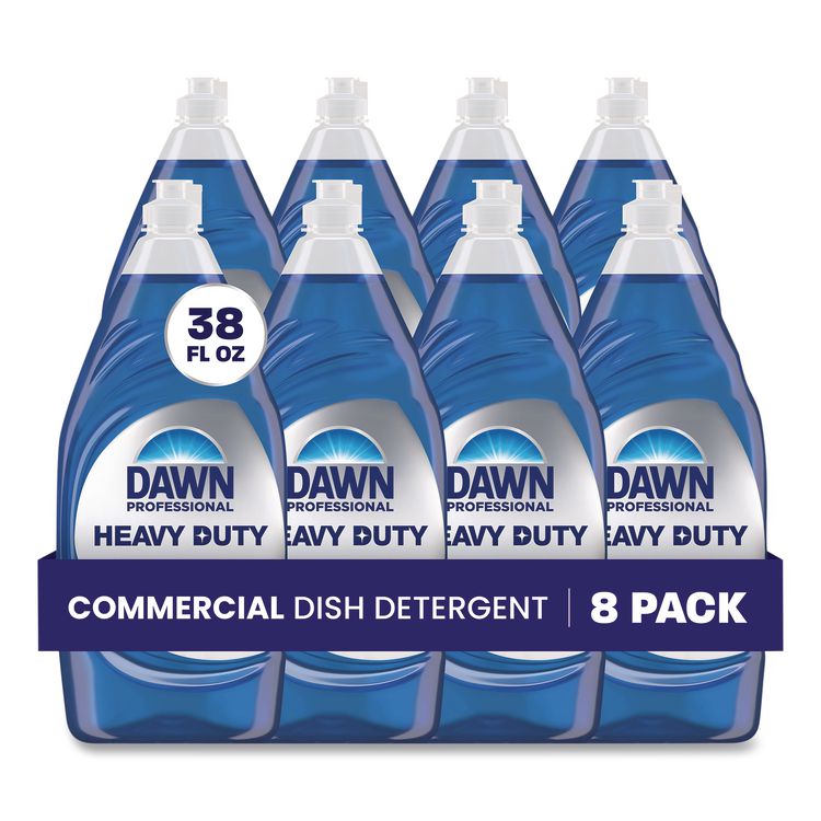 Heavy-Duty Manual Pot/Pan Dish Detergent, Original Scent, 38 oz Bottle, 8/Carton