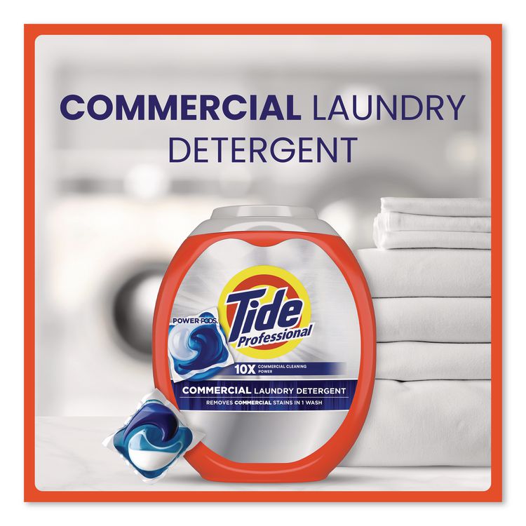 Commercial Power PODS Laundry Detergent, HE Compatible, 63 Liquid Pods/Tub, 4 Tubs/Carton