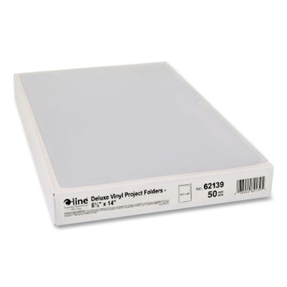 Deluxe Vinyl Project Folders, Legal Size, Clear, 50/Box