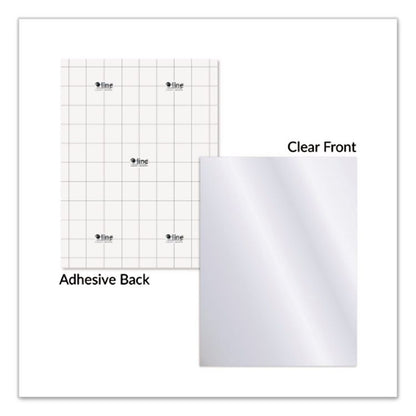 Cleer Adheer Self-Adhesive Laminating Film, 2 mil, 9" x 12", Non-Glare Clear, 50/Box