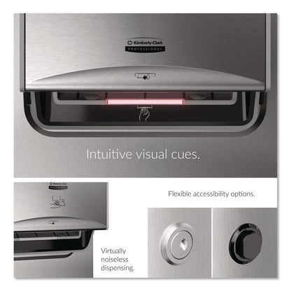 ICON Automatic Roll Towel Recessed Dispenser Housing with Trim Panel, 22 x 6.52 x 17.64, Stainless Steel