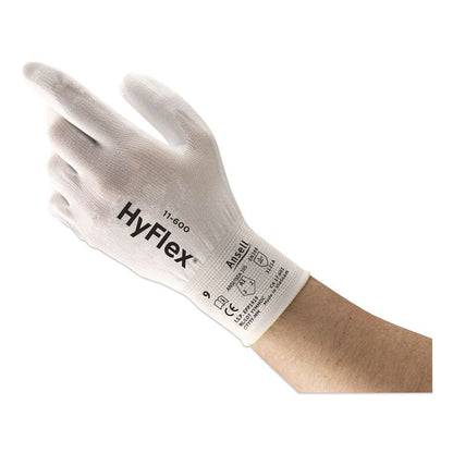HyFlex 11-600 Safety Industrial Gloves, EN388: 3121A, 9.5" Long, (Size 9), White, 144 Pairs