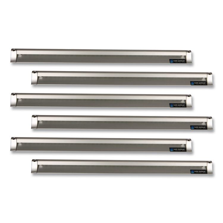 Check Rack, 36 x 0.75 x 2, Silver, 6/Carton